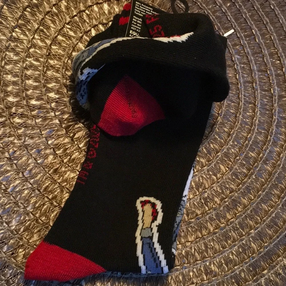 Betty Boop Black and Red Graphic Crew Socks